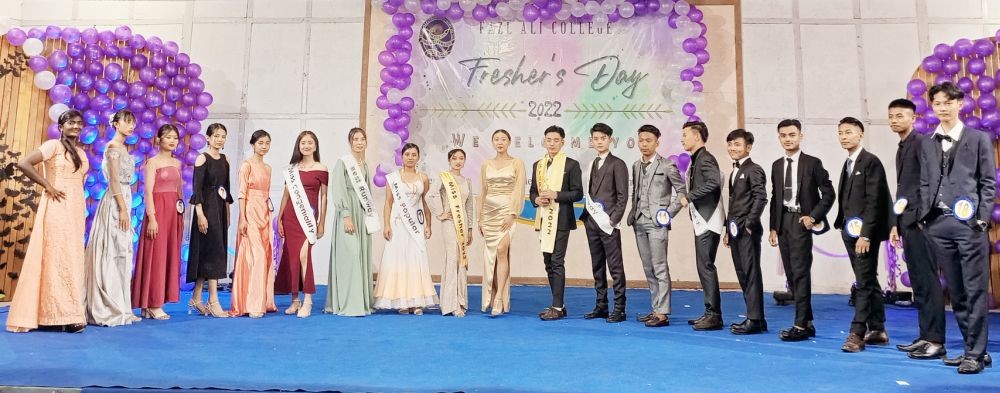 Participants of the freshers day at Fazl Ali College Mokokchung on August 6.